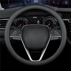 Nappa Premium Leather car Steering Wheel Cover, Non-Slip, Breathable, Universal